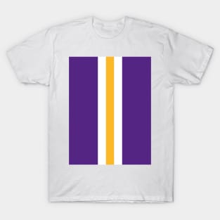 Copy of Retro American Basketball Stripes LA, Purple, White, Yellow T-Shirt